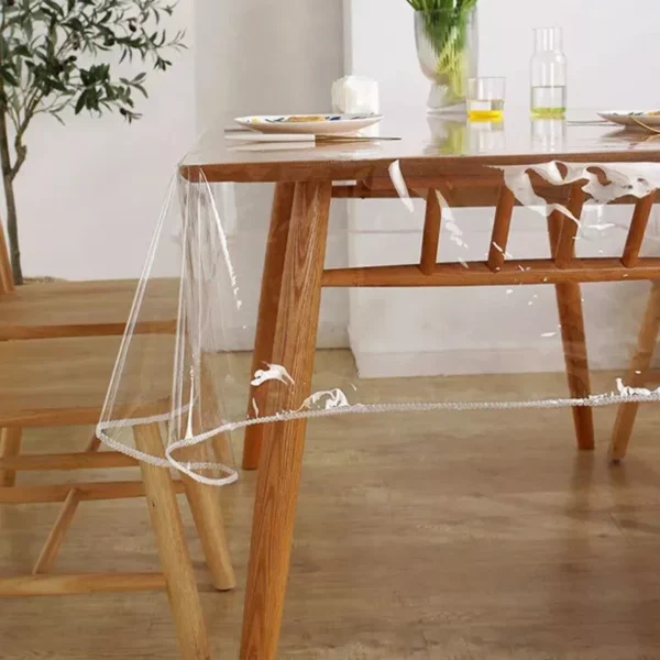 Elegant Transparent PVC Lace Tablecloth