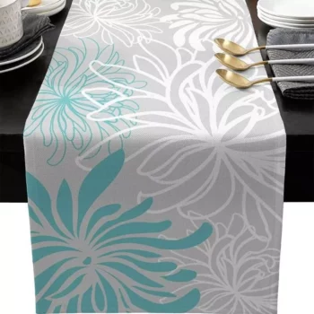 Personalized Floral Linen Table Runner