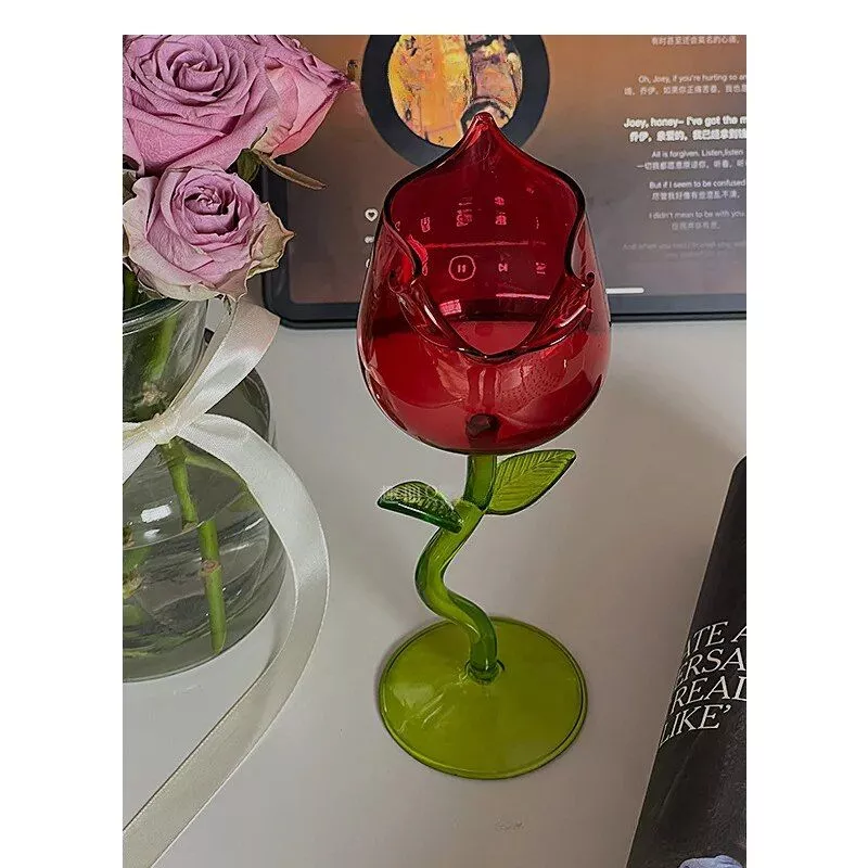 Elegant Transparent Rose-Shaped Glass – Ideal for Valentine’s & Wedding Celebrations, Eco-Friendly, 150ml