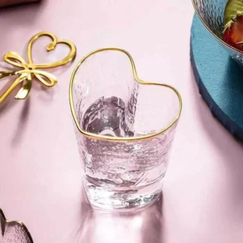160ml Heart-Shaped Double-Wall Glass Mug for Tea, Coffee, and Cocktails