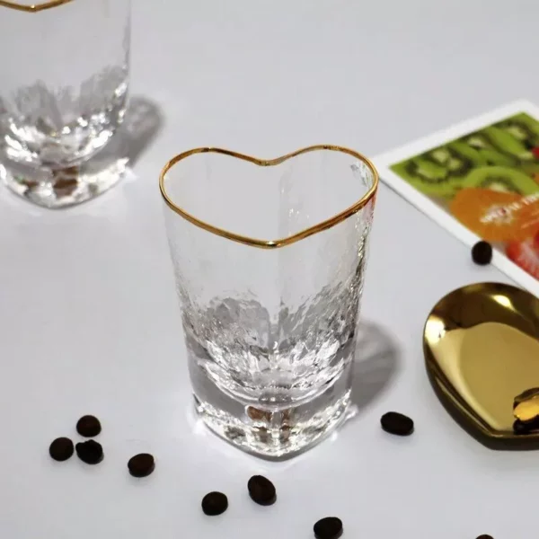 160ml Heart-Shaped Double-Wall Glass Mug for Tea, Coffee, and Cocktails
