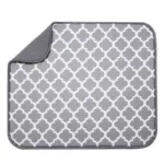 Premium Eco-Friendly Microfiber Dish Drying Mat, 30x40cm - Gray