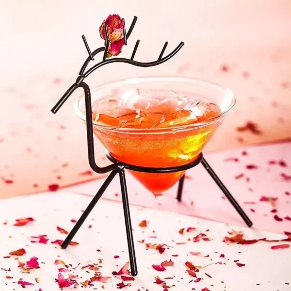 Elegant Deer Iron Cocktail Glass – Unique Glassware for Parties and Bars
