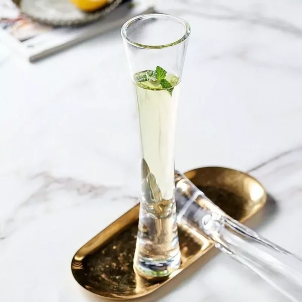 Ereganto Glitter Champagne Flutes – Elegant Bubble Wine Glasses for Celebrations and Daily Elegance