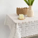 Elegant Vintage Lace Embroidered Tablecloth