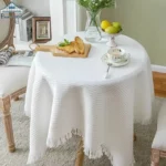 Elegant Crocheted Cotton-Polyester Tablecloth