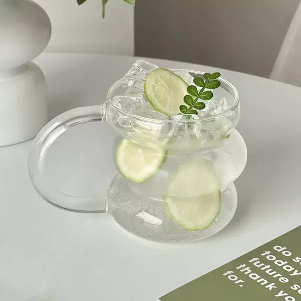Versatile High Borosilicate Heat-Resistant Glass Mug for Coffee, Cocktails, and More – 450ML
