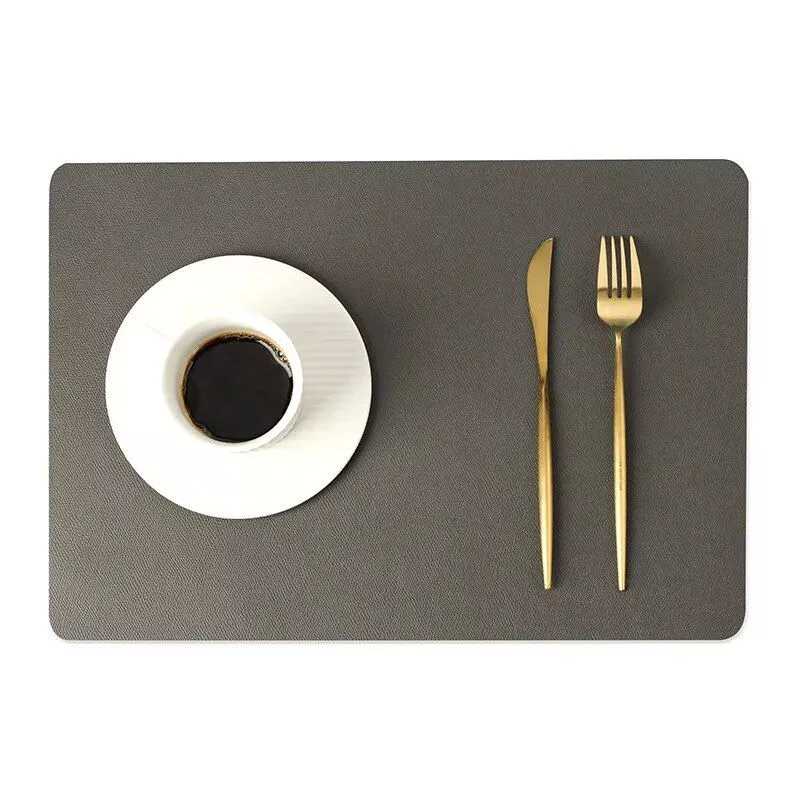 Elegant Double-Sided Leather Table Mat – Waterproof, Heat-Resistant Placemat for Dining Elegance