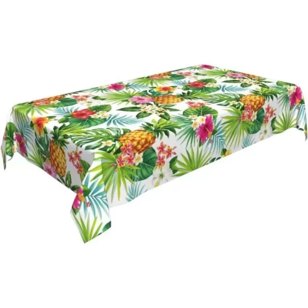 Waterproof Tropical Leaf Design Tablecloth