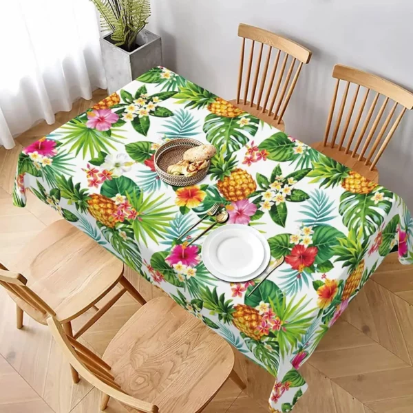 Waterproof Tropical Leaf Design Tablecloth