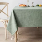 Elegant Cotton-Linen Blend Waterproof & Anti-Scald Tablecloth