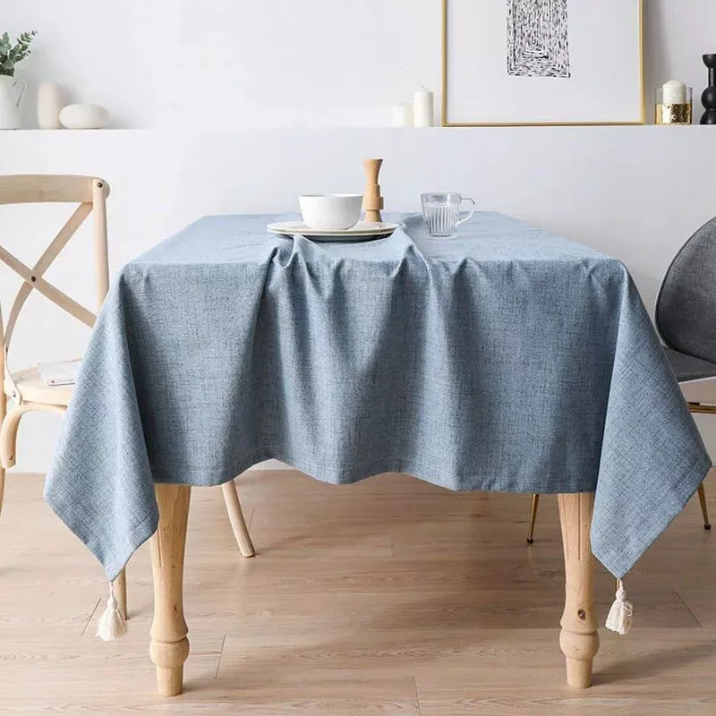 Elegant Cotton-Linen Blend Waterproof & Anti-Scald Tablecloth