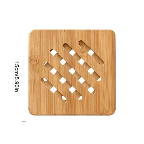 Elegant Bamboo Trivet Mat Set – Heat Resistant & Eco-Friendly Kitchen Pads