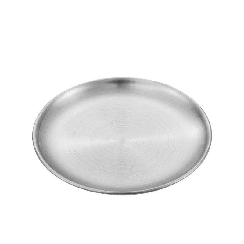 Elegant Stainless Steel Round Plates