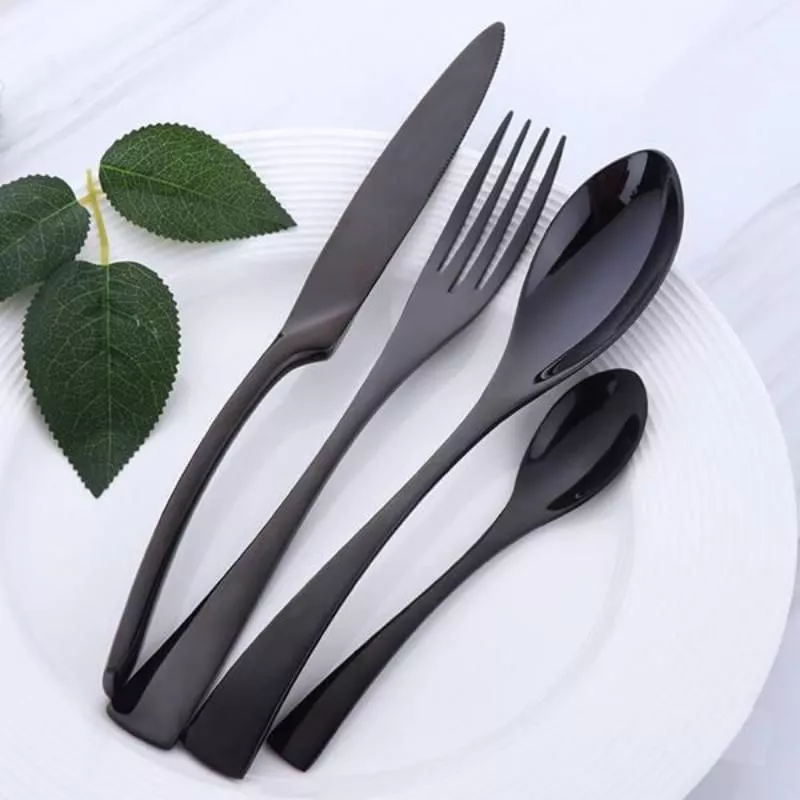 Elegant 4-Piece Stainless Steel Dinnerware Set