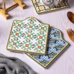 Moroccan Ceramic Heat Pad - Eco-Friendly Cork Trivet Pot Holder & Wall Ornament