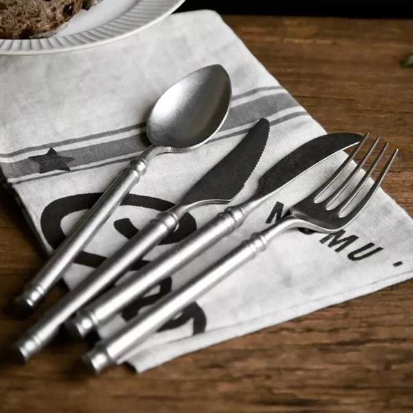 Vintage Elegance Stainless Steel Cutlery Set
