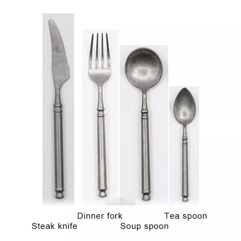 Vintage Elegance Stainless Steel Cutlery Set