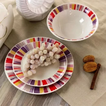 Orleans Vibrant Ceramic 12-Piece Dinnerware Set