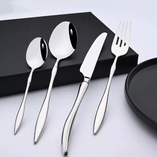 Elegant Mirror-Polished Stainless Steel Cutlery Set