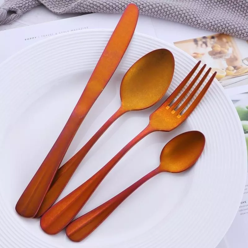 Luxury Matte Black Stainless Steel Cutlery Set
