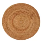 Elegant Rattan Woven Heat-Resistant Placemats - Non-Slip, Handcrafted Table Mats