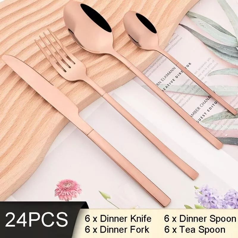 Elegant 6-Person Stainless Steel Cutlery Set