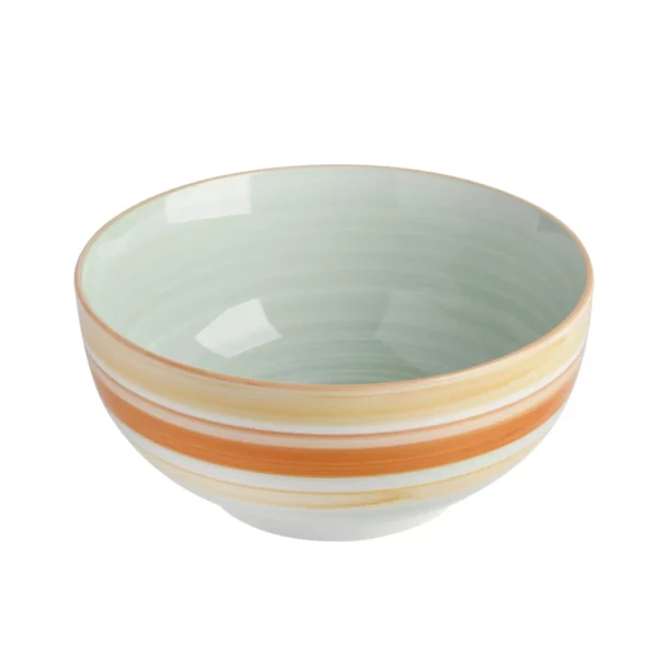 12-Piece Vintage Stripe Porcelain Dinnerware Set