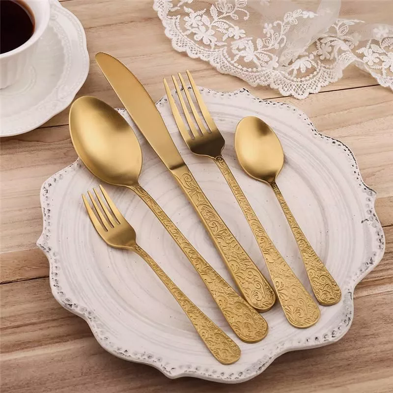 Golden Elegance 24-Piece Cutlery Set