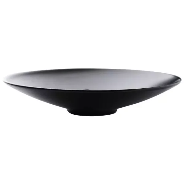 Elegant Matte Black Ceramic Plate Set