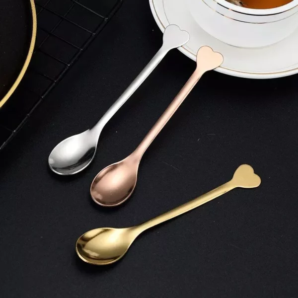 Stainless Steel Love Handle Coffee & Tea Spoon