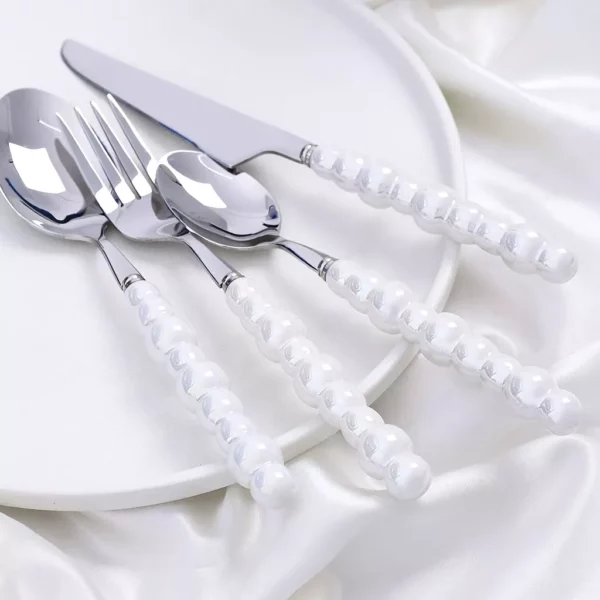 Luxurious European Pearl-Style Stainless Steel Cutlery Set