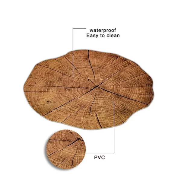 Eco-Friendly Wood Grain Heat Resistant Trivet Mat Set for Kitchen – 6pcs