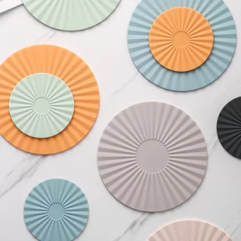Modern Nordic Silicone Placemats – Round, Heat Resistant, Non-Slip Table Mats