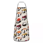 Unisex Kawaii Sushi Panda Chef Apron