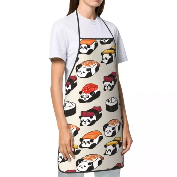 Unisex Kawaii Sushi Panda Chef Apron