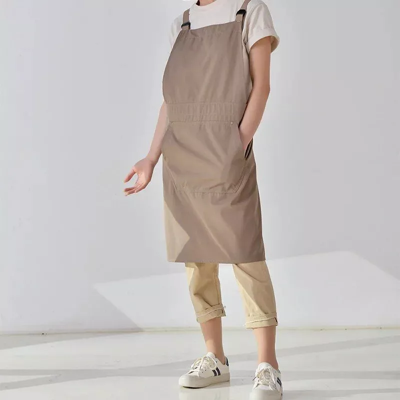 Stylish Waterproof & Oil-Proof Cotton Apron with Pocket