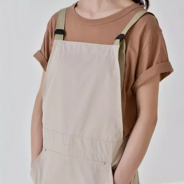 Stylish Waterproof & Oil-Proof Cotton Apron with Pocket - Image 7