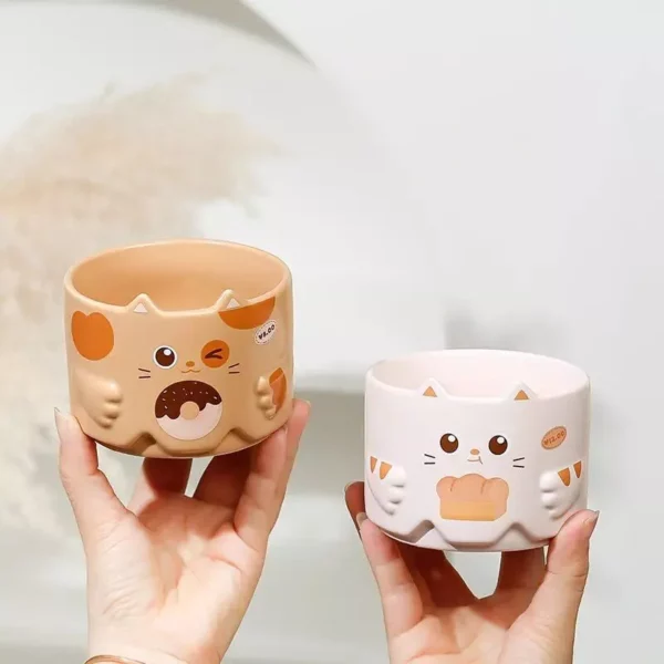 Ceramic Cat Ear Mug 300ML – Eco-Friendly Cartoon Porcelain Coffee Cup