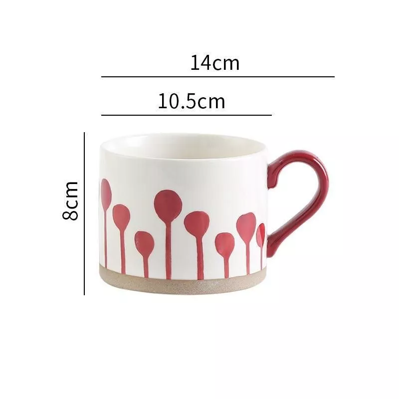 450ML Nordic-Inspired Ceramic Coffee Mug – Japanese Style Large Capacity Cup for Milk, Oatmeal, Breakfast