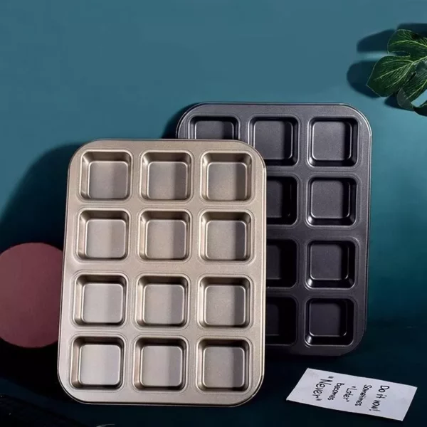 Versatile 6/12-Cavity Square Baking Mold