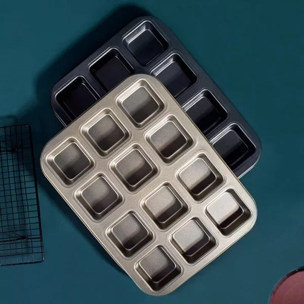 Versatile 6/12-Cavity Square Baking Mold - Image 3