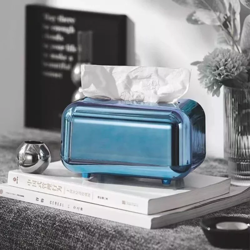 Modern Electroplated Tissue Box – Versatile & Stylish Storage Solution