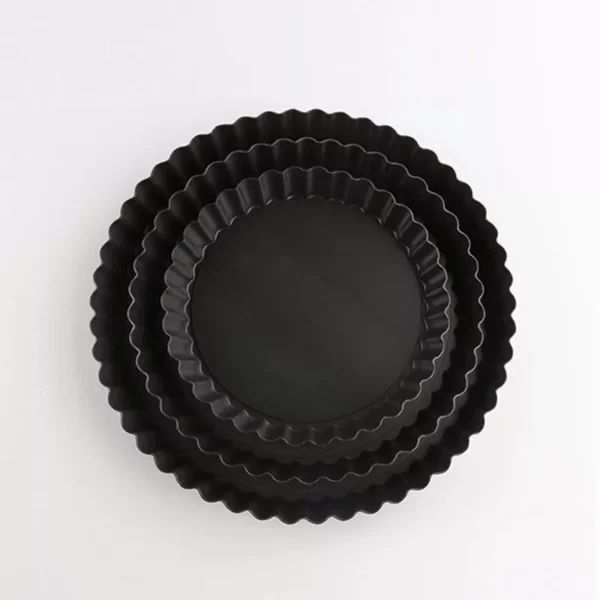 Versatile Non-Stick Carbon Steel Pie Pan with Removable Bottom