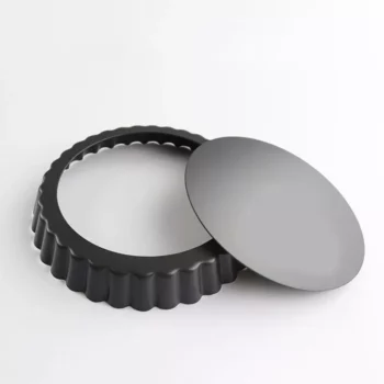 Versatile Non-Stick Carbon Steel Pie Pan with Removable Bottom