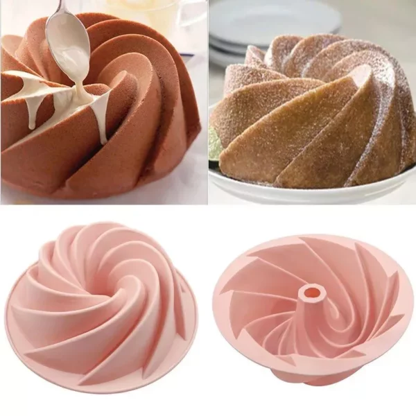 3D Cyclone Silicone Cake Mould