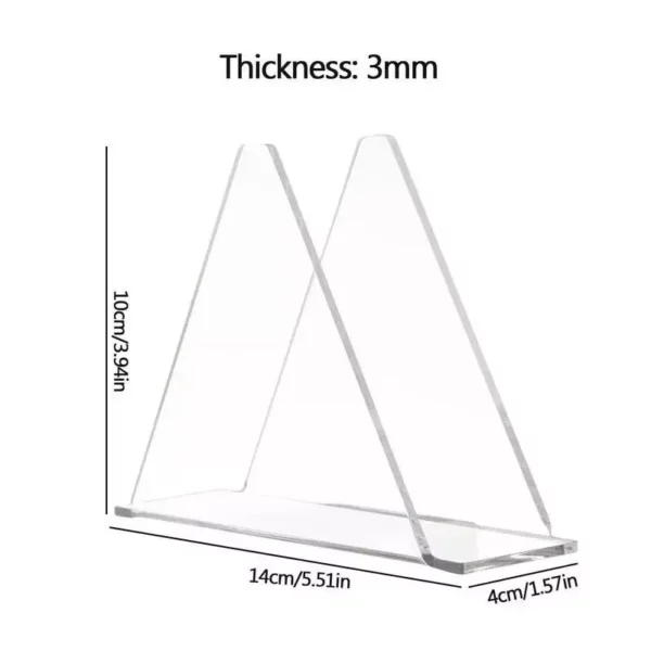 Elegant Acrylic Napkin Holder – Transparent & Black, Sturdy Tabletop Tissue Organizer