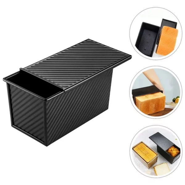 Versatile Non-Stick Carbon Steel Bread Loaf Baking Pan with Lid