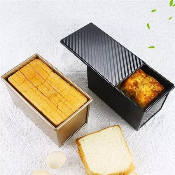 Versatile Non-Stick Carbon Steel Bread Loaf Baking Pan with Lid