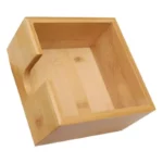 Bamboo Tissue Box - Multi-Function Square Napkin Holder for Home and Office